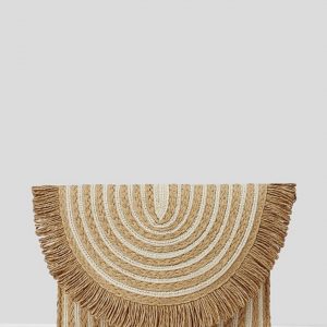 Pochette tressé de style bohème avec franges