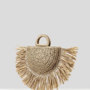 Sac à poignée en paille