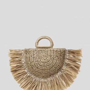 Sac à poignée en paille